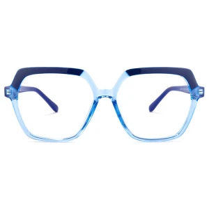 Comfortable Vintage Womens TR90 Geometric Pink Crystal Optical Eyeglasses Frame with Spring Hinge