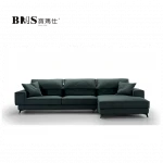 commercial Italian modern furniture design l shape fabric sofa set designs l shape living room sectional couch sofa 2020