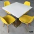 Import Concrete acrylic solid surface  70x70 dining table top sets for fast food restaurant table and chair from China