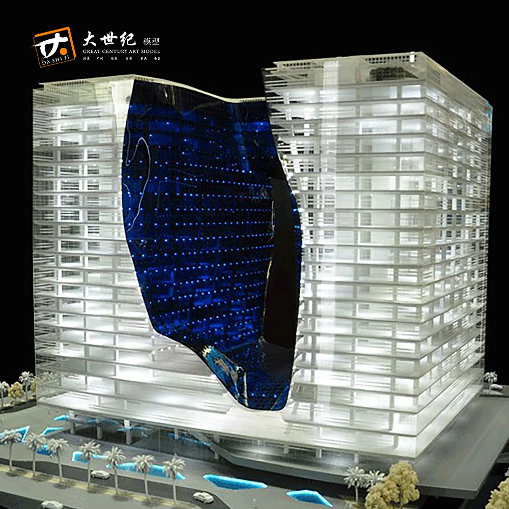 Construction project building scale office model