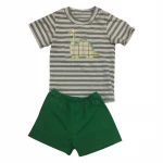 Cool applique factory 2 piece short sleeve kids clothes sleep suit new born baby clothing sets