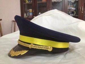 Cotton Yacht Emblem Navy Captain Costume Hat