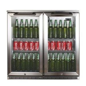 counter top double door display visi freezer