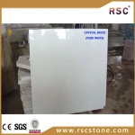 Crystal white marble tile , pure white thassos marble