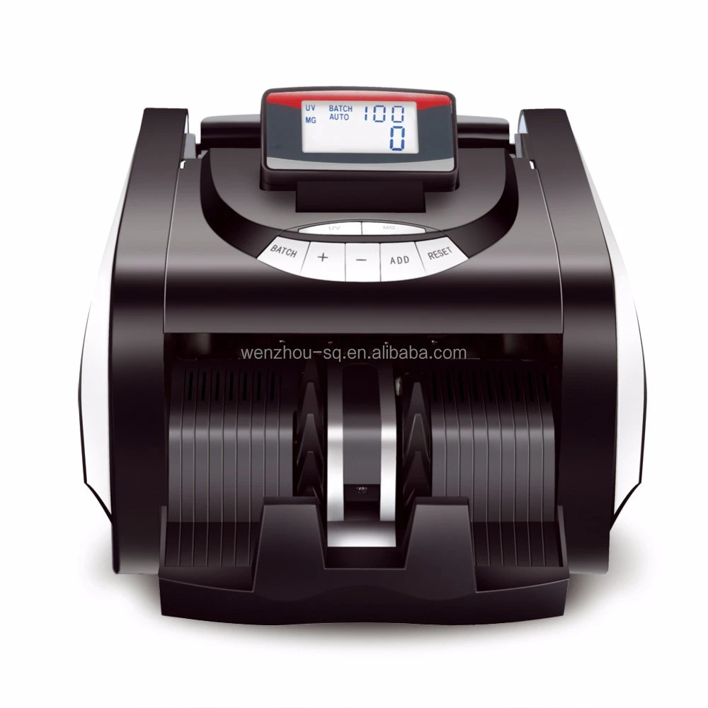 Currency Counter with Dual Rotary LCD Display UV+MG+SIZE Detection EU-860T Money Counting Machine Counterfeit Note Detector