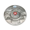 custom 3D enamel silver plating metal plate souvenir