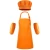 Import Custom Adjustable Kids Aprons With Chef Hats Arm Sleeves For Promotional from China