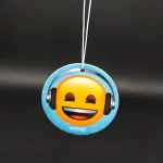 Custom Advertising Air Freshener Car ,New Car Scents Emoji Paper Hanging Car Air Freshener
