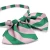 Import Custom Alpha Beautiful Logo Polyester Bowties Fashion Green Striped Lady Big Bow Tie from China