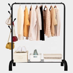 Custom Bedroom Multi-Function Clothes Storage Rack For Coat Hanging Organizer With Lower Shoe Shelf