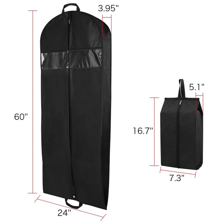custom garment bags Gusseted Travel Breathable Suit Garment Cover garment bags custom dress cover bag