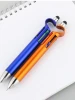 Custom Logo 3 in 1 Four Colors Ball Pens with Touchscreen Pen and Phone Stand Metallic Color Plastic Material