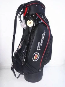 Custom made golf bags high quality PU leather with embroidery 9.5 golf staff bags