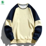 Custom Mens Solid Color Crewneck Sweatshirt Casual Spring Wear Pullover Sweatshirts