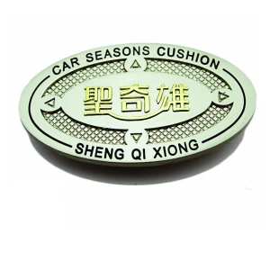 custom metal made blank magnetic name badge metal logo plate steel number plate