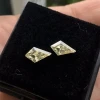Custom Shield Cut 1CT 2CT Canary Fancy Vivid Yellow Moissanite Loose Stone on Engagement Ring Accents