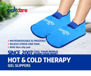 Customize therapy  pain relief Relief aches pains swelling knitted composite comfort gel slippers moist heat slippers
