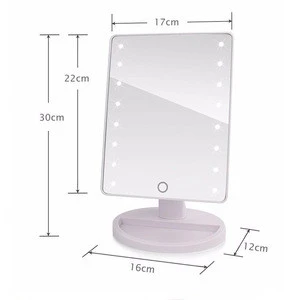 Customized designs led mirror makeup,table top makeup mirror,popular portable led make up mirror