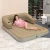 Import Customized Durable Single or Double Inflatable Flocking Air Bed with Backrest from China