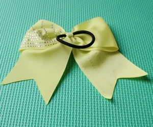 Customized High quality ribbon hair bow for Cheerleading Girls