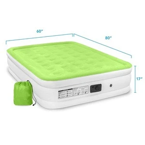 Customized Queen Size Dura-beam Inflatable Air Mattress with Built-in Pump for Camping