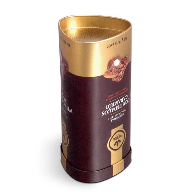 Customized Small Size Trilateral Metal Chocolate Tin Can Food Grade Chocolate Packaging Tin Box