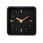 Customized Square shape resin clock  metal hands design on  desk and table clock for gift clock
