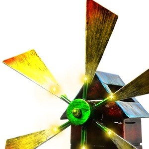 decoration metal price garden bearing solar light windmill