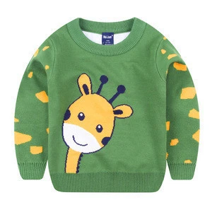 Deer Graphic Knitted Baby Unisex Sweater Wholesale Childrens Boutique Clothing