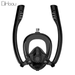 Diving Equipment 2-in-one Snorkel Set Full Face Snorkel Mask Easy Breath Anti Fog Swimming Goggles and Snorkel
