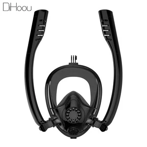 Diving Equipment 2-in-one Snorkel Set Full Face Snorkel Mask Easy Breath Anti Fog Swimming Goggles and Snorkel