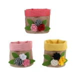 DIY handmade fabric flower pot cover home garden plant pot cover