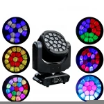 DJ Disco Stage Light LED Moving Head 19x15w  RGBW 4in1  rotating effect K10 bee moving head beam lights with wash zoom