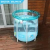 Docotr Dolphin Above Ground pools Plastic metal frame swimming pool family round bracket pool