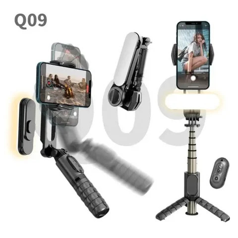 Dodoup Q09 selfie stick with tripod, detachable fill light bracket or compatible with Bluetooth remote control