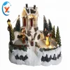 Double revolving kids Decoration resin LED Animated &amp;musical house Christmas collection Christmas ornaments