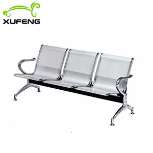 Durable stainless steel 3 seat  hospital waiting chair