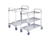 Easy Assemble 3 Tier Restaurant Service Stainless Steel Trolley Cart Food