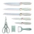 Import Eco-friendly 8 pcs non-stick kitchen  knife set with chef carving from China