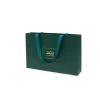 Eco friendly  gift bag packaging fashionable  ribbon handle emerald green shopping paper bags with logo