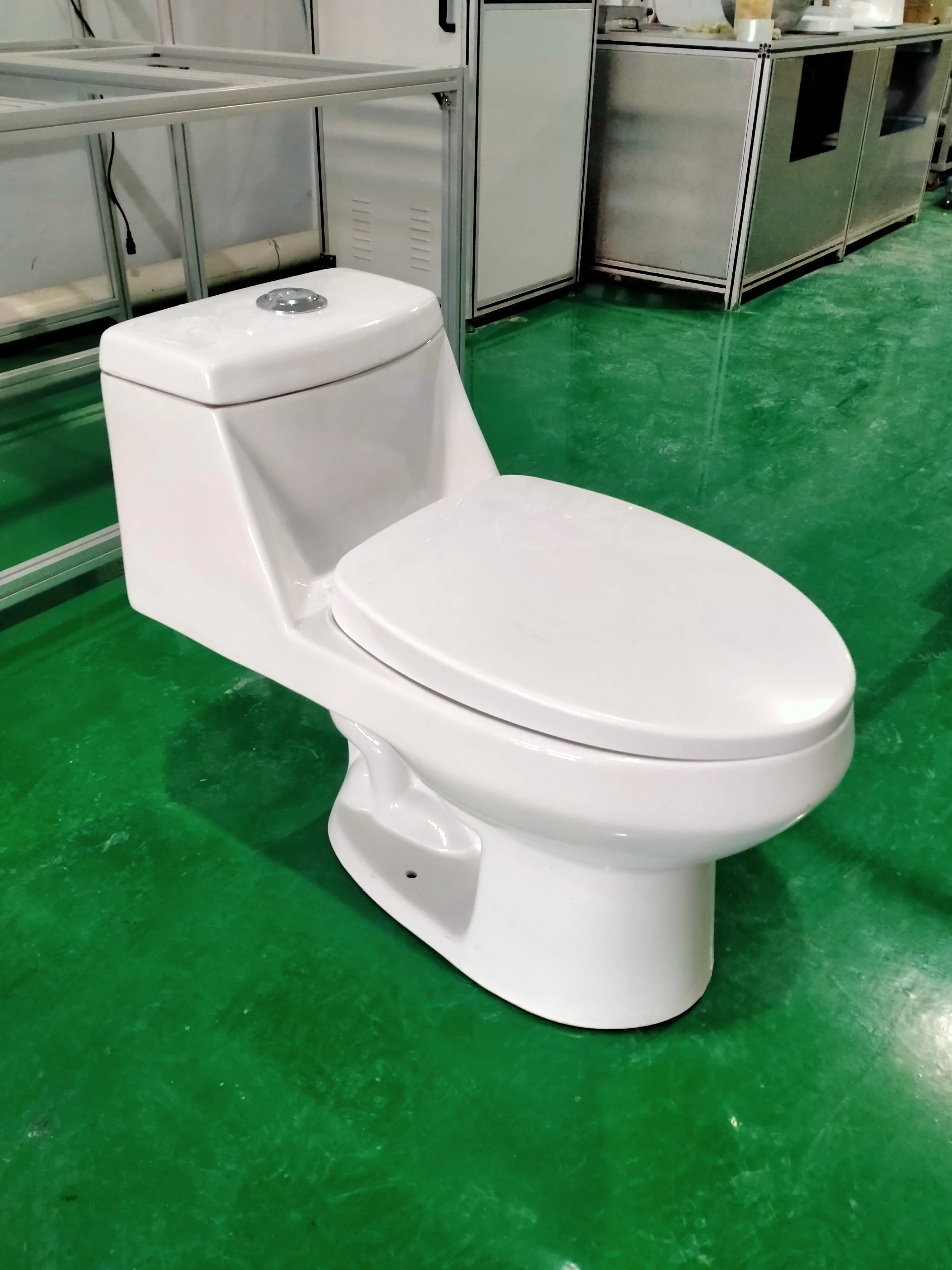 Economic siphon one piece s trap 300mm chinese wc toilet for South America