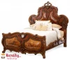 Elegant Hand Carved Solid Teak Wood Antique Luxury European Style King Size | Queen Size Bed Hand Made in India