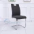 Import elegant modern chrome legs High Back Faux leather Luxury Black Z Shape Industrial Leather Dining Chair from China
