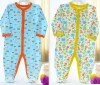 embroidered and printed different color fashion design 3pcs/set baby romper