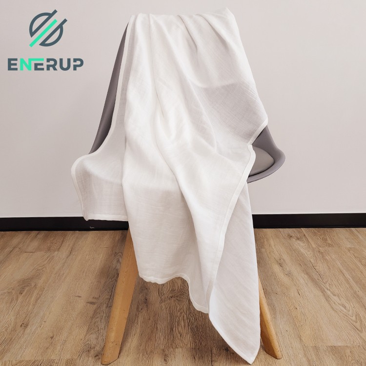 Enerup 2020 New biodegradable 100% PLA super soft as organic cotton knitted newborn baby wrap swaddle blanket