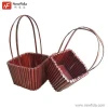 Environmentally Handmade Set of 2 Rectangular Baskets Bamboo Craft
