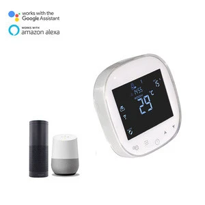 EU WIFI Solar Water Heater Room Digital Smart Programmable  Heating Thermostat Alexa Speaker Voice Control Google Home