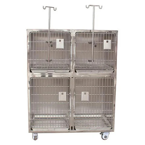 EUR PET Factory Wholesale 304 Stainless Steel Veterinary Equipment Animal Cage With High Quality