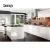 European Glossy White Elegant PVC Kitchen Cabinets Quartz Countertop Kitchen Accessory
