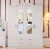 Import European style White PVC MDF Wardrobe with mirror for bedroom furniture from China